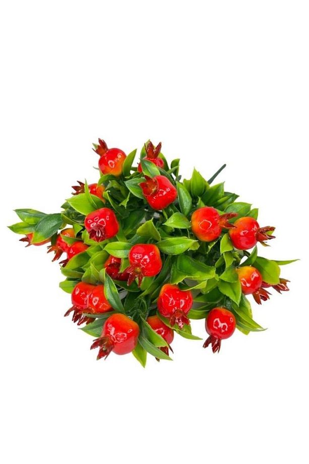 3lü Set Yapay Nar Demeti Yapay Çiçek 30*20cm Yeşil Yapraklı - 4