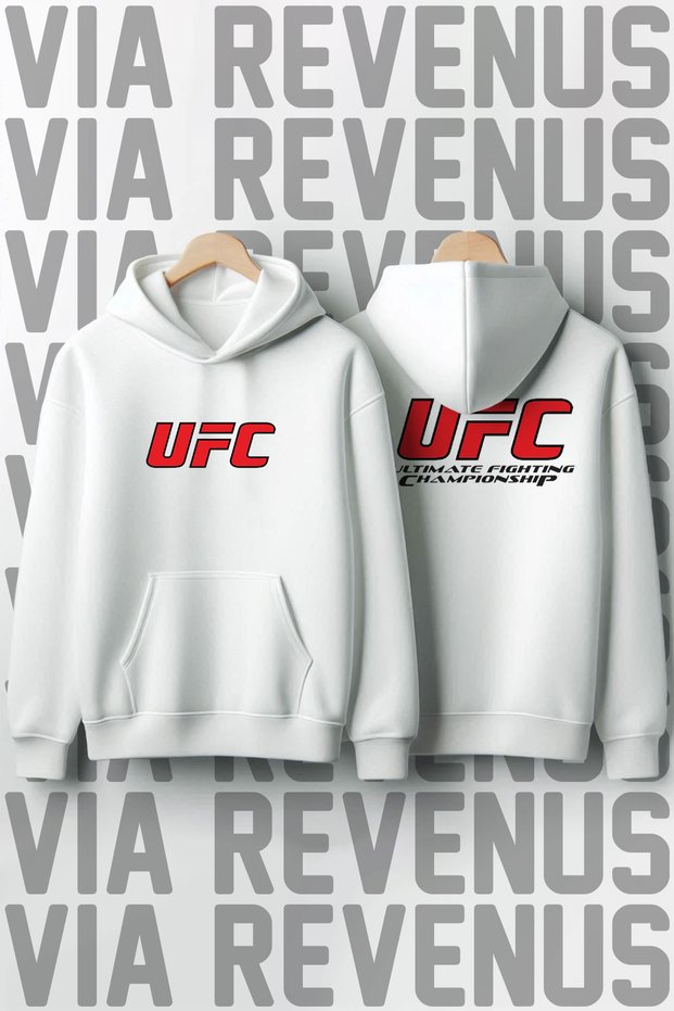 Ufc - Ultimate Fighting Championship Front and Back Printed Hooded Sweatshirt