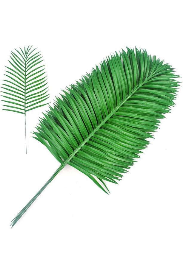 Yapay Çiçek Areka Yaprağı 3 Adet Yapay Yaprak Plastik Palmiye Yaprağı - 8