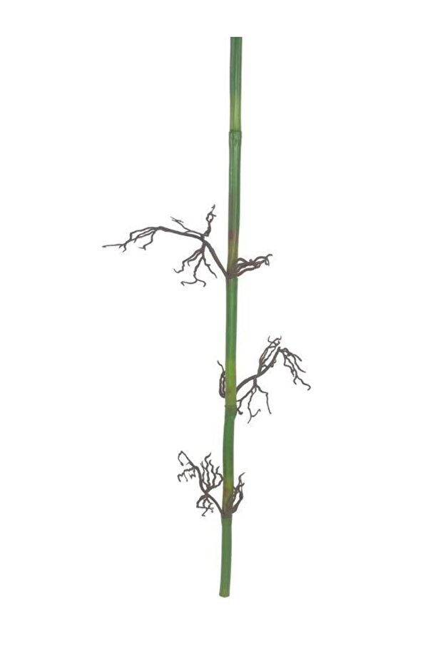 Yapay Çiçek Bambu Dalı Doğal Görünüm Tek Dal Kumaş Yapraklı Uzun Dal 120*50cm - 4