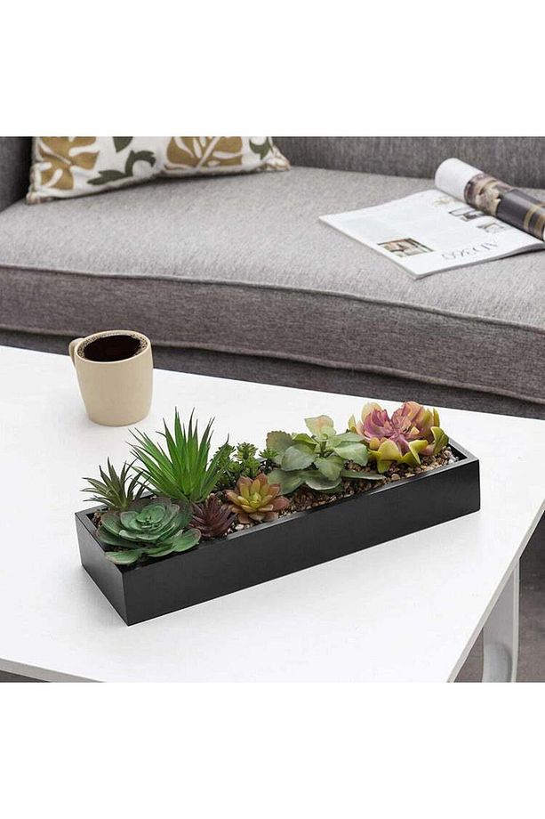 10lu Set Yapay Çiçek Kaktüs Sukulent Modelleri 10 Karışık Model Skulent - 8
