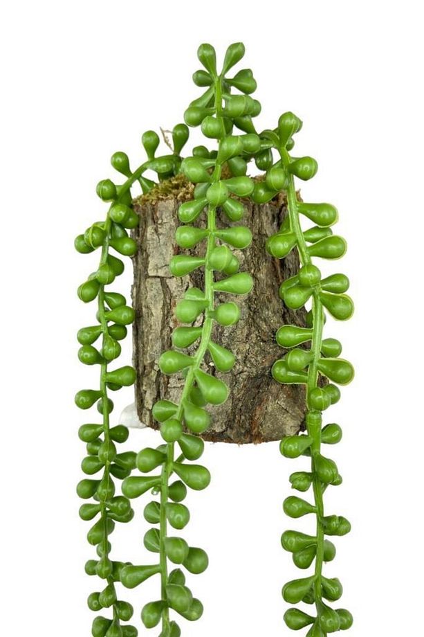 Yapay Çiçek Kütük Saksıda Sarkan String 3 Dallı 55cm Sarkan Çiçek - 2
