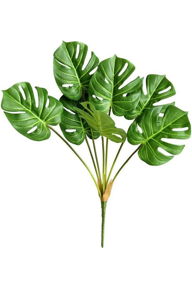 Yapay Çiçek Monstera Yaprağı Yeşil Renk 7 Başlı 7 Kafalı Yapay Yaprak - 7