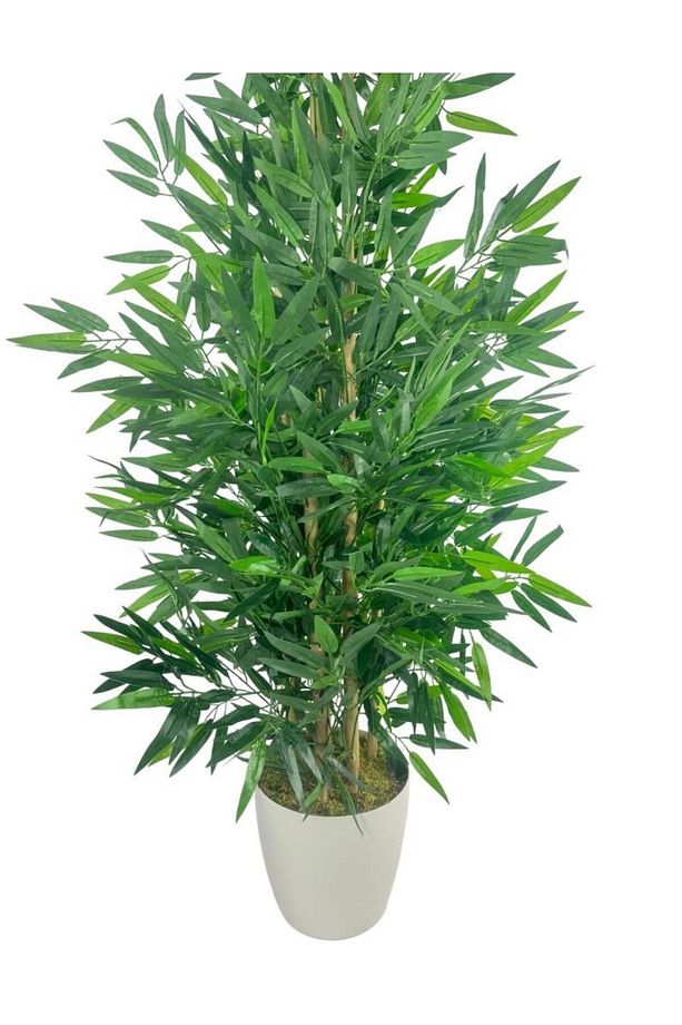 Yapay Bambu Ağacı 5 Sopalı 150cm Yoğun Yapraklı - 6