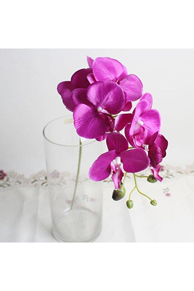 Yapay Çiçek Fuşya Orkide Uzun Tek Dal 90 Cm - 1