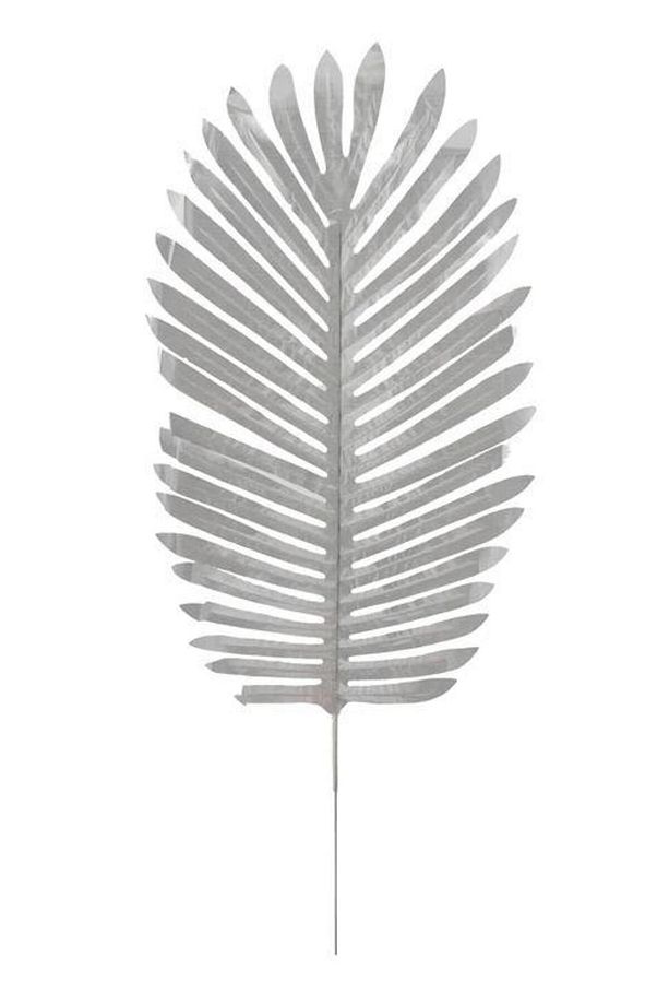Yapay Çiçek Palmiye Yaprağı Gümüş Silver Renk 3 Adet Yapay Yaprak - 6
