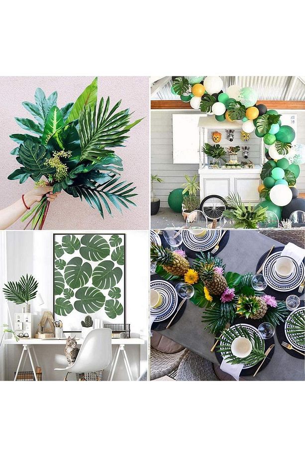 Yapay Çiçek Monstera Deve Tabanı Yaprağı Yapay Yaprak - 3