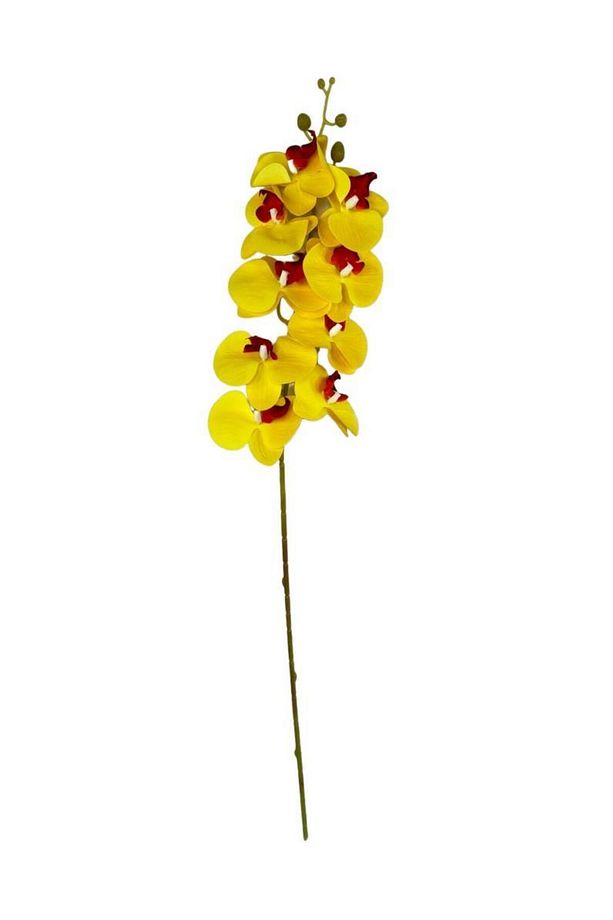 Yapay Çiçek Sarı Kırmızı Islak Orkide Gerçeksi Doku Uzun Dal 90 cm - 5