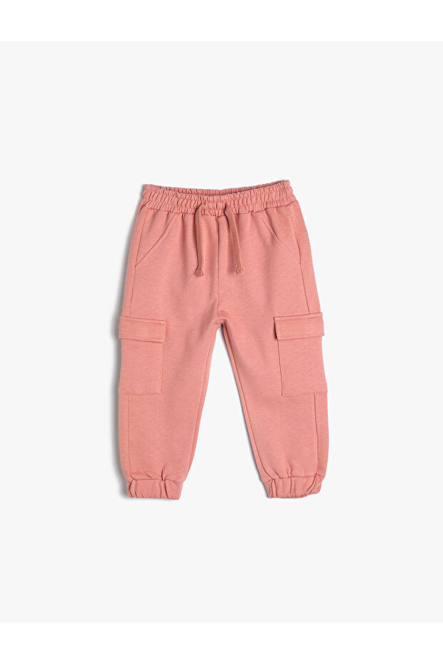 Basic Cargo Jogger Sweatpants with Pockets and Elastic Waist
