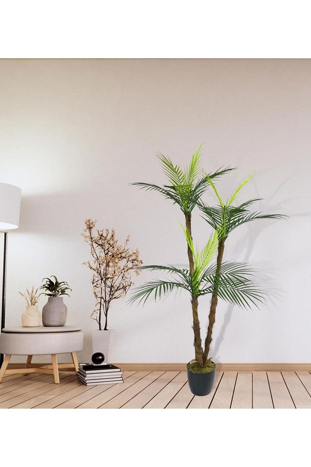 Yapay Ağaç Areka Palmiye 3katlı 3 Dal 18 Yaprak 130cm Salon Çiçeği Yapay Çiçek - 3