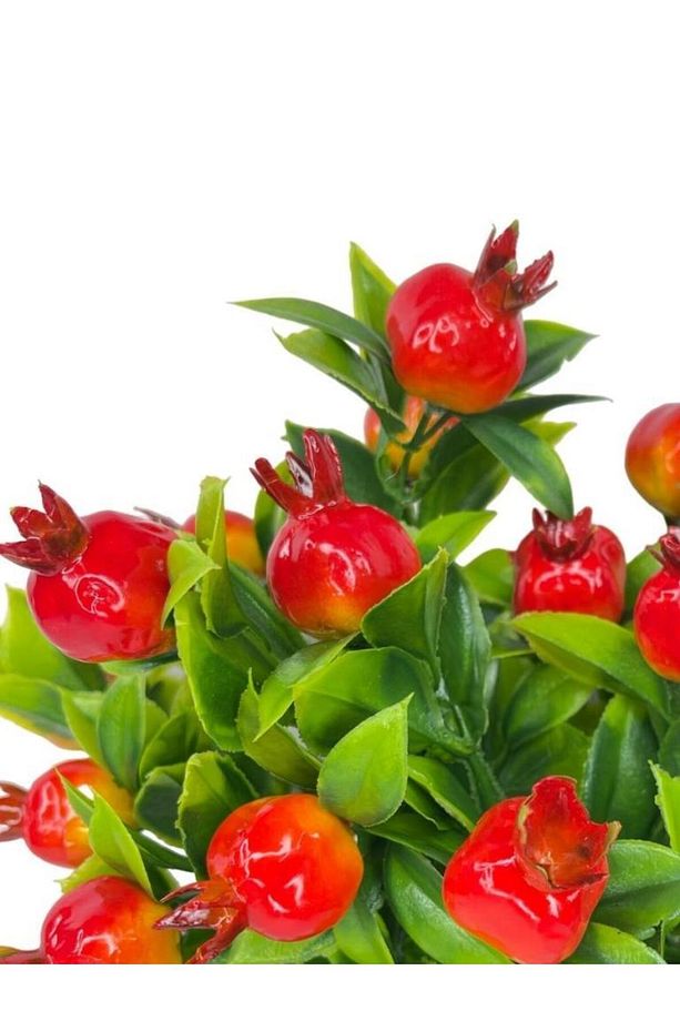 3lü Set Yapay Nar Demeti Yapay Çiçek 30*20cm Yeşil Yapraklı - 5