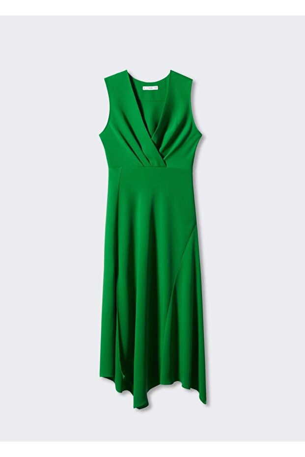 Yan yırtmaçlı asimetrik elbise - 3