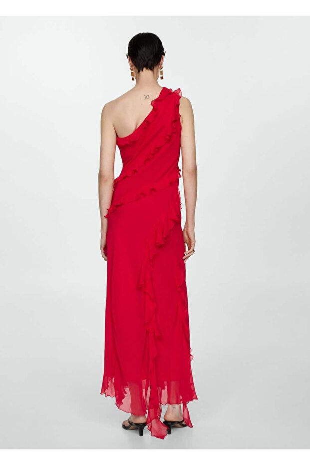 Φόρεμα με ασύμμετρο κόψιμο - 4