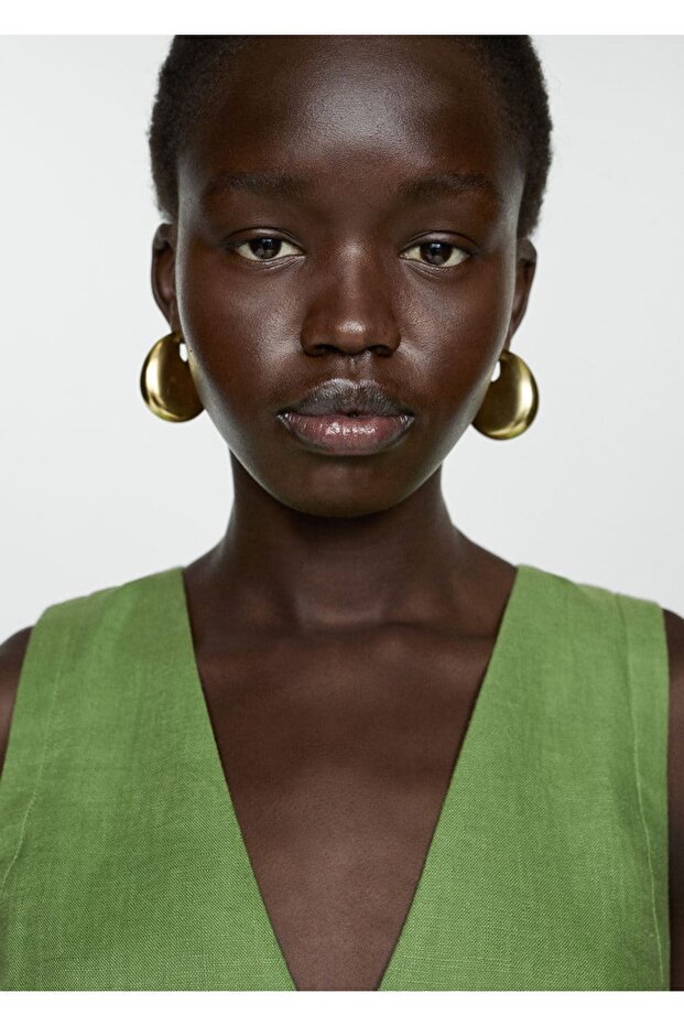 %100 keten kemerli tulum - 6