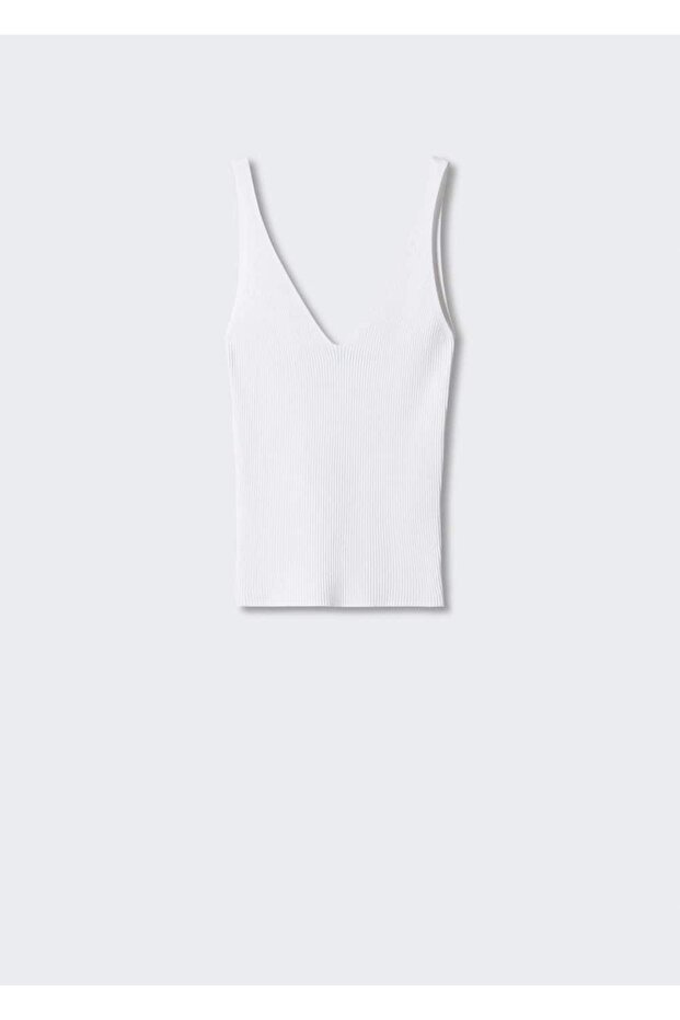 V yaka triko bluz - 3