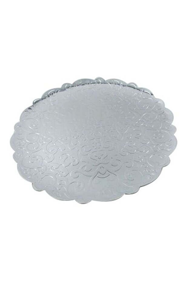 طبق تقديم معدني شفاف - 1