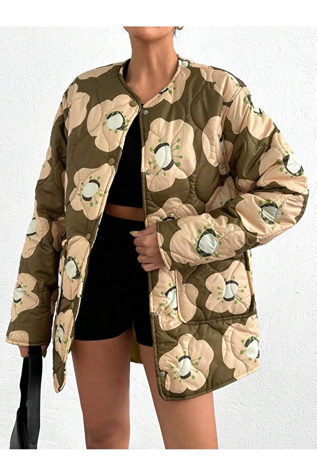 BASKILI GENİŞ KALIP KAPİTONE MONT - 5