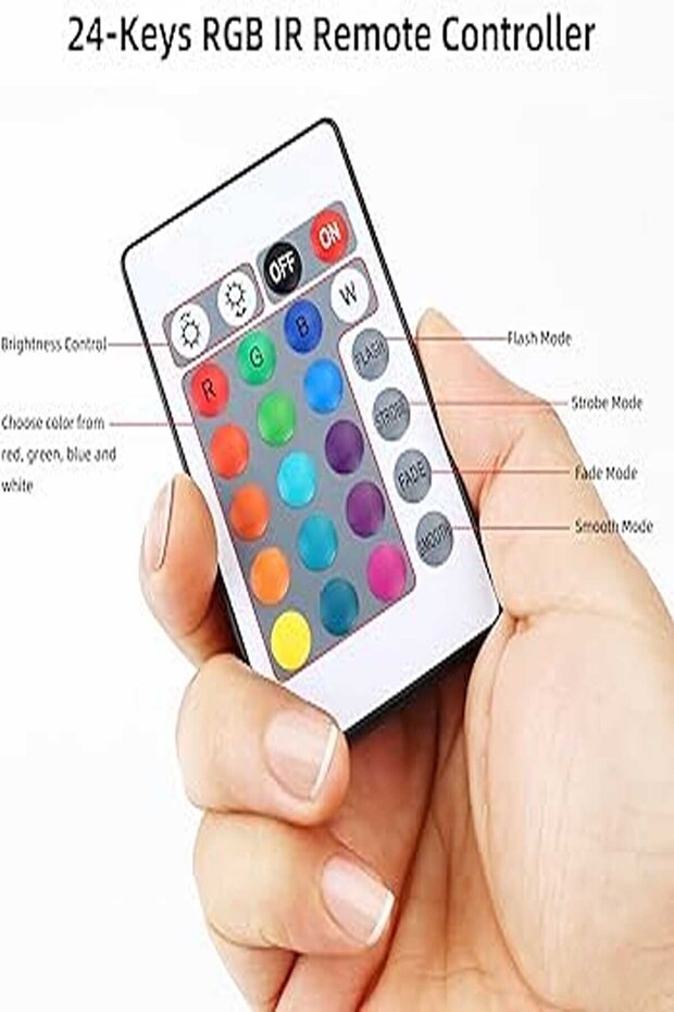 Rgb Kontrol Kumandası 6a 24 Tuşlu lambader kontrolcü Yedek kumanda - 2