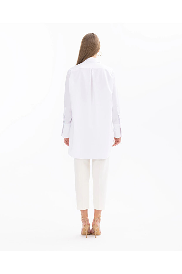 Cep Detaylı Düğmeli Gömlek - 7