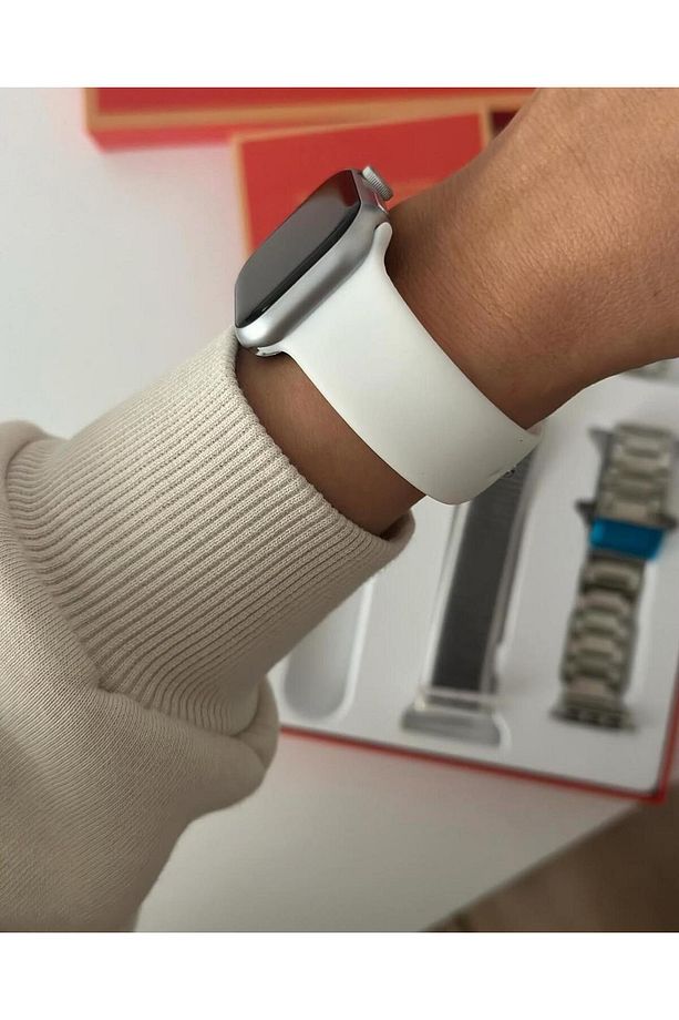 Watch 9 Mini 3 Kordonlu Akıllı Saat Mutluluk Çantası - 3