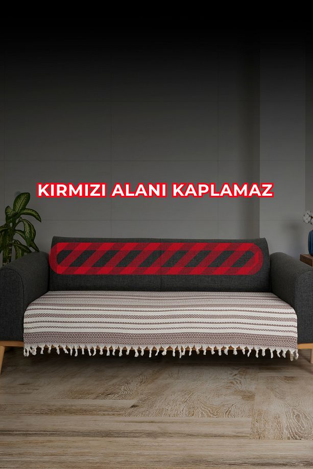 Kaliteli Gramajlı Pamuk Koltuk ve Çekyat Örtüsü - 115x200 cm - Oturma Alanını Kaplar - 3