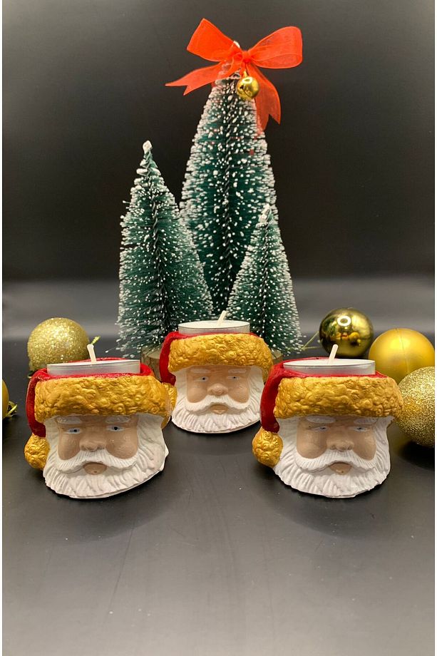 Yılbaşı Mumluk, Noel Baba Mumluk, Mumluk, Yılbaşı Hediyesi, 1 Adet - 7