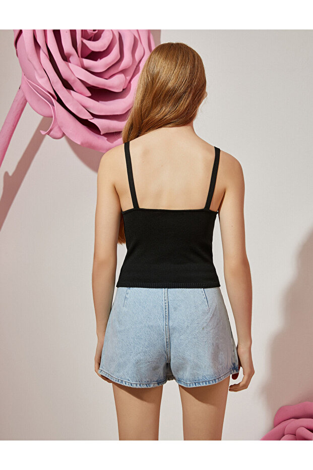 Knit Detailed Undershirt - 4