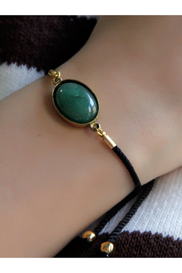 Green Natural Stone - Elevator Adjustable Bracelet Eub7Ya - 3