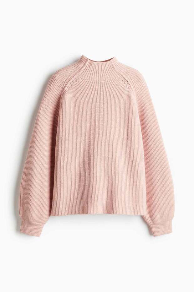Rib-knit turtleneck jumper