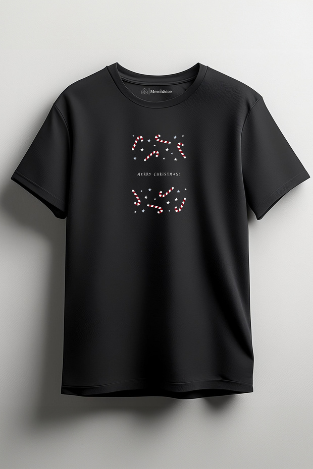 Merry Christmas Cane Candies New Year Printed Unisex T-Shirt