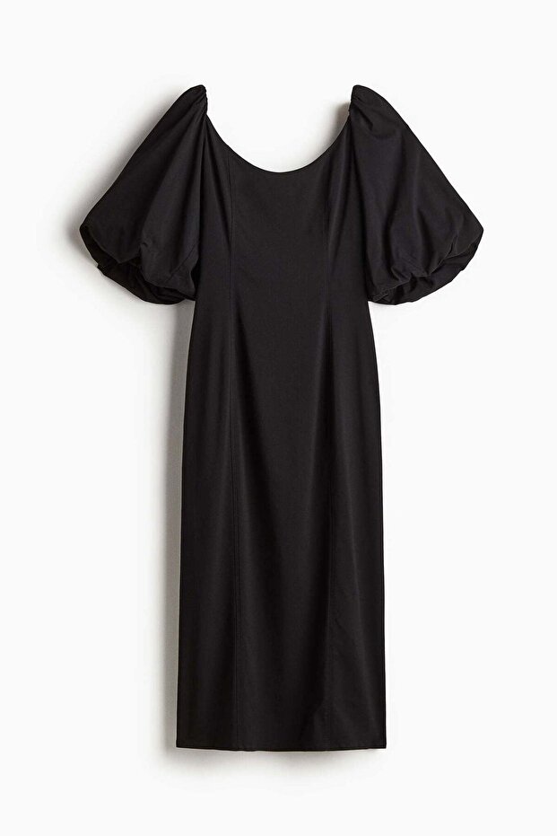 Balon kollu elbise - 1