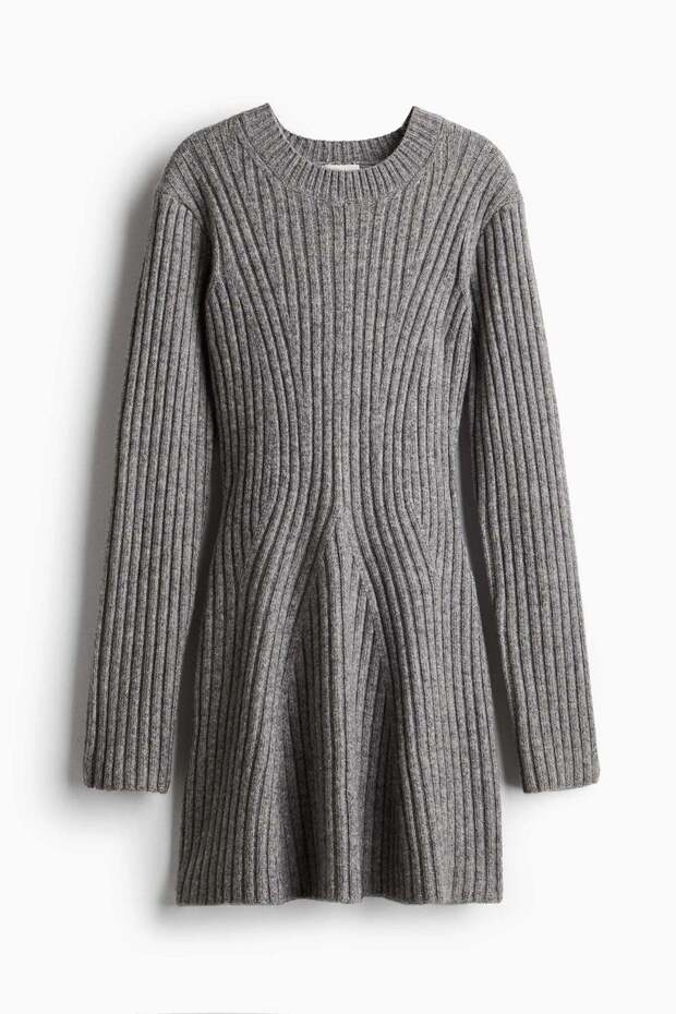 Rib-knit dress
