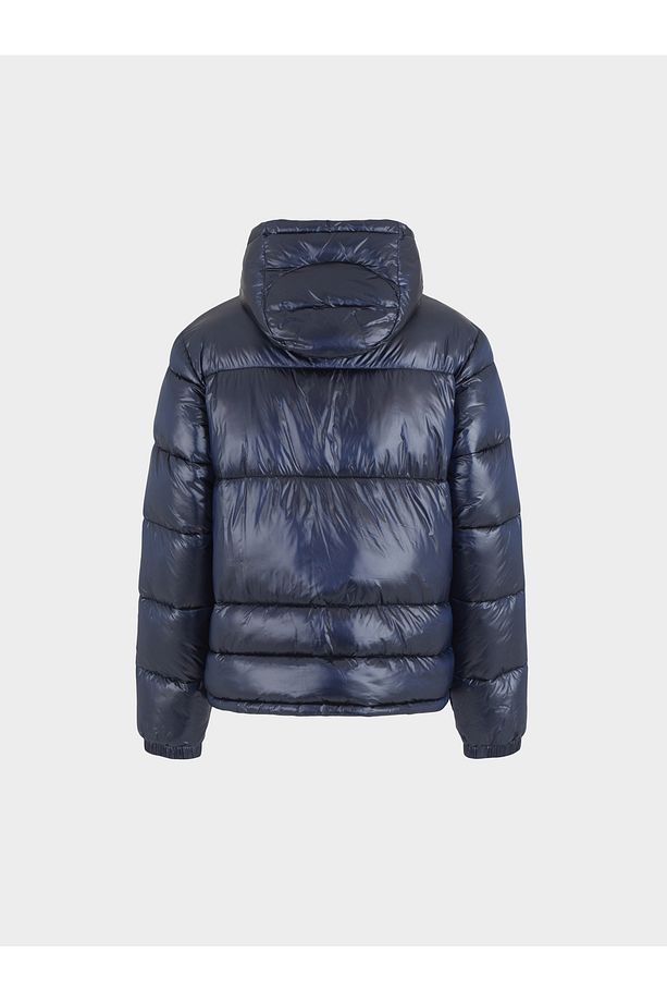Erkek Kapitoneli Regular Fit Kapüşonlu Şişme Mavi Ceket 6DPB71 PN2MZ-1562 - 5