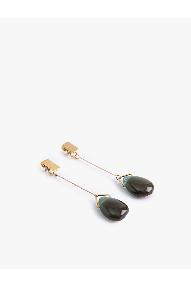 Stone Earrings Dangle Medium Size - 2