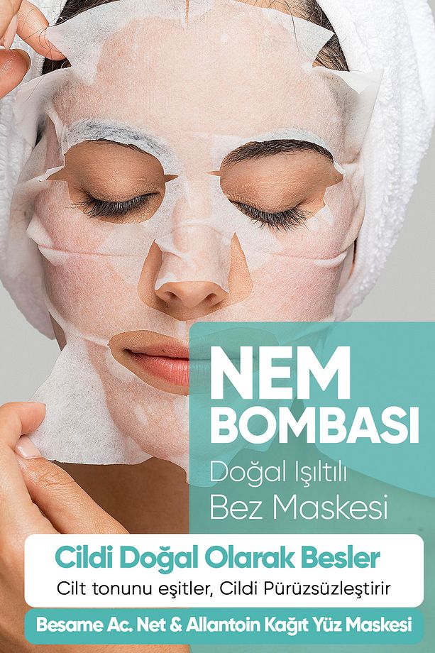 Ac.net & Allantoin Nem Bombası Kağıt Yüz Maskesi 10'lu Paket - 4