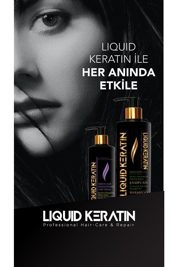 Kuru Mat Sert Kabaran Saçlar Için 2'li Keratin Bakım Seti - 3