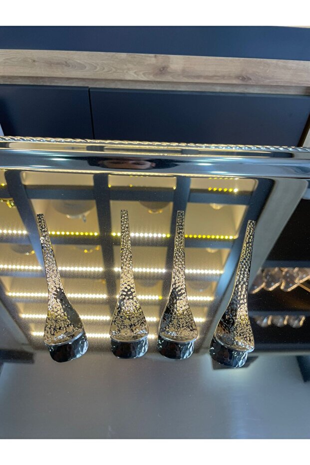 4 ADET SILVER DONDURMA KAŞIĞI - 1