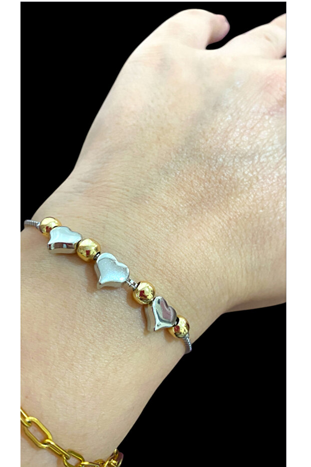 Stylish Heart Adjustable Bracelet - 2