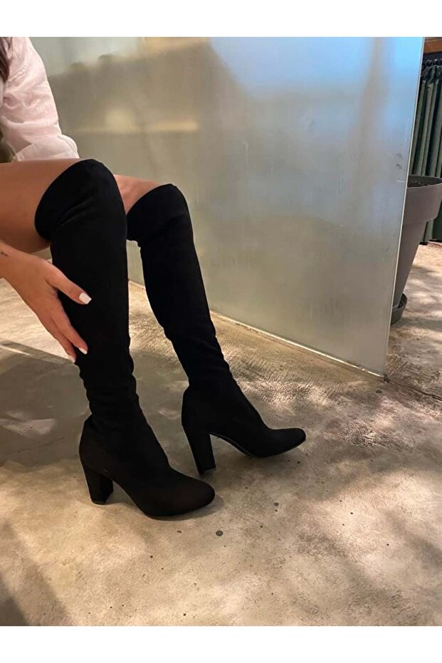 STREÇ SİYAH ÇİZME - 2