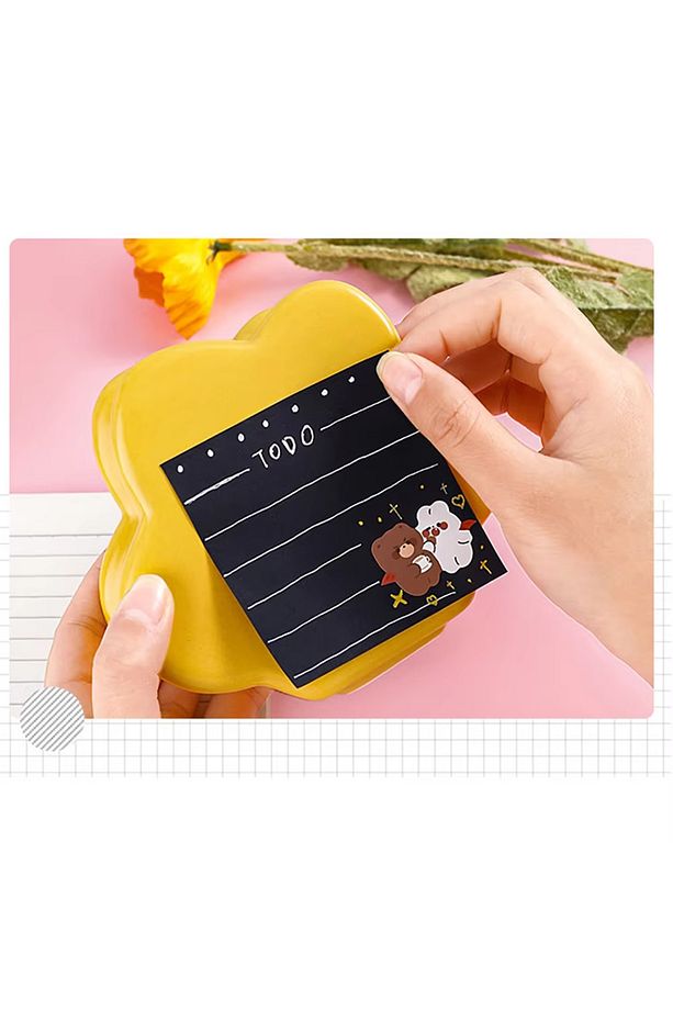 Siyah Yapışkanlı Kare Not Kağıdı Postit Siyah Postit Sticky Note 100 Yaprak 75x75mm - 4