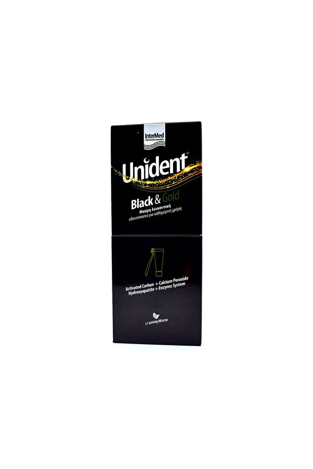 Intermed Unident Black & Gold Whiteining Toothpaste 100Ml