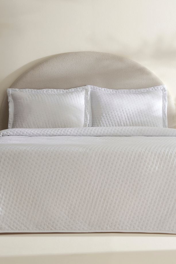 Breeze Soft Yatak Örtüsü Çift Kişilik Offwhite - 1