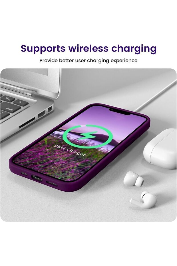 حافظة خلفية من الألياف الدقيقة ذات جودة عالية وحماية فائقة متوافقة مع هاتف iPhone 13/14 - 4