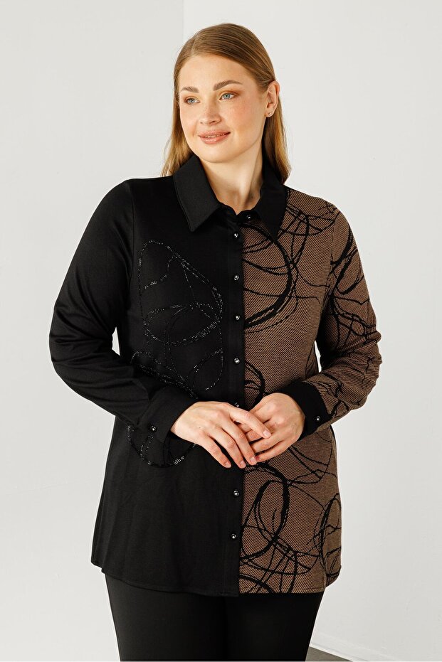 Modailgi Jakarlı Gömlek Bej - 4