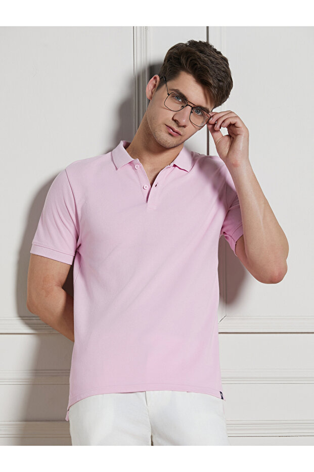 قميص بولو كاجوال سادة بقصّة عادية - 1