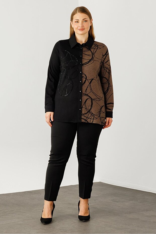 Modailgi Jakarlı Gömlek Bej - 1