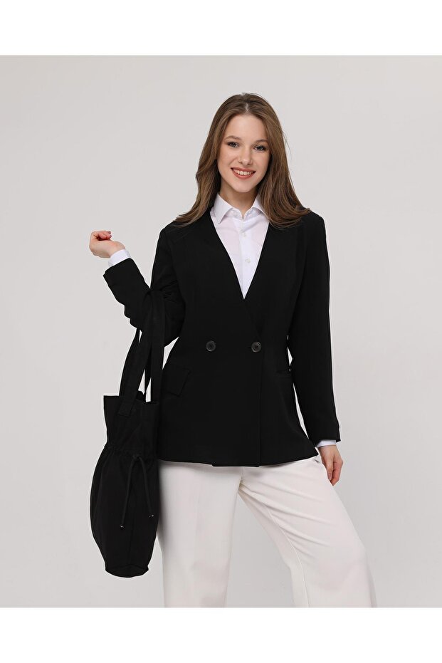 Drawstring Model Bag (BLACK) - 4