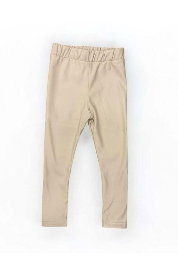 Baby Girl Leather Raised Leggings