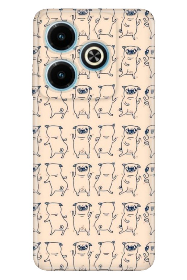 Infinix Hot 40I Case Patterned Printed Silicone Pug