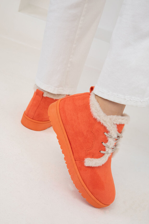 Orange Süet Kadın Bot & Bootie 19853 - 3